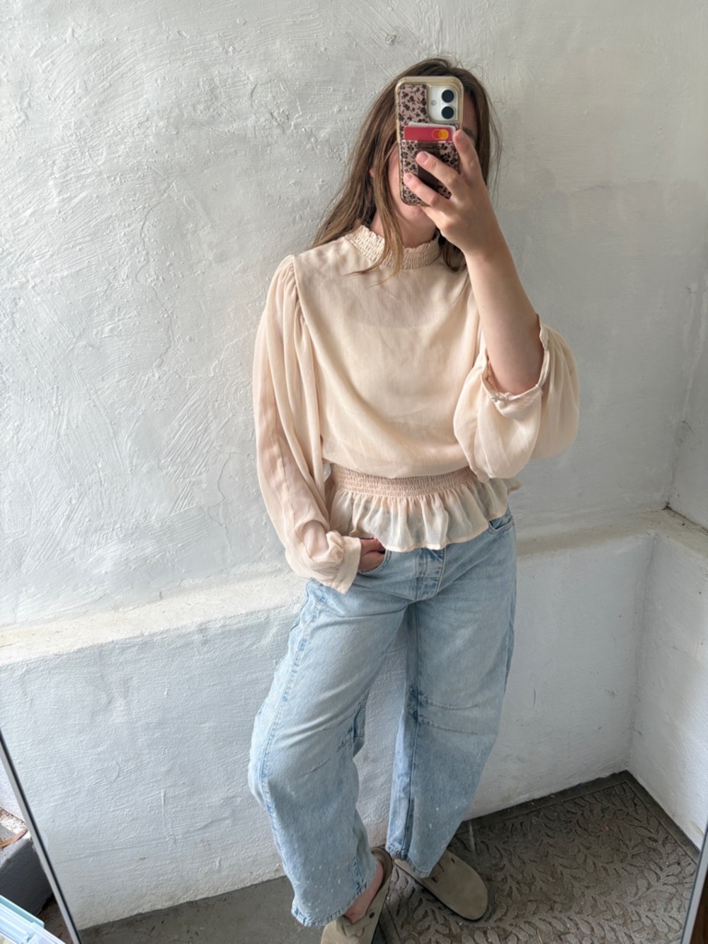 HYFVE Cream Smocked Long Sleeve Blouse - Picture 10 of 12